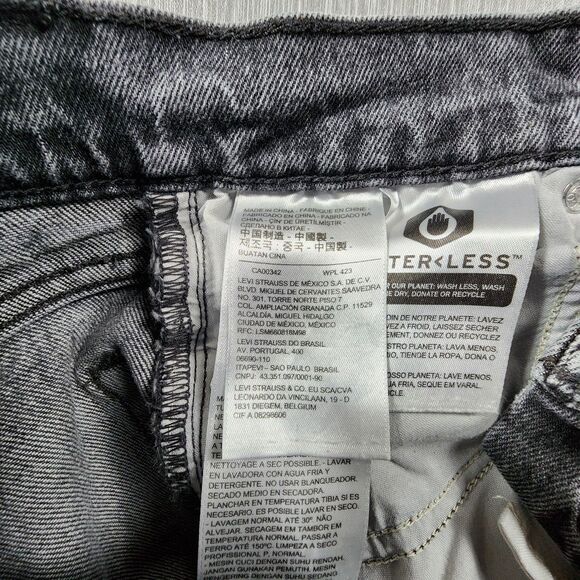 Levis Big E Womens Wedgie Straight Leg Jeans Size 24 Gray High Rise Button Fly - Picture 5 of 13